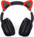 REEYEAR Cute Cat Ears Fits for HypreX Cloud II/Cloud Stinger/Cloud Flight Headsets, Universal Fit Lovely Kitty Adjustable Attachment Straps for Video Live Gaming Headphone,Red&Black