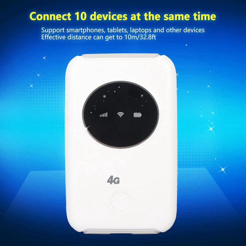 4G 300Mbps 5G 10 3200MAh EBTOOLS LTE USB Modem, Unlocked Mobile Router with Users, Travel Portable Hotspot Built