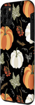 iPhone 11 Pro Max Case with Autumn Falling Leaves and Pumpkin Spice Harvest Design