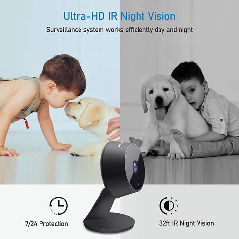 LaView Smart Indoor Security Camera (2 Pack), 1080p HD Baby Monitor with Motion Detection, Two-Way Audio, Night Vision