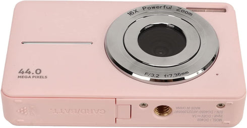 Pocket Digital Camera, 44MP Autofocus with 16X Zoom | Compact 2.4 Inch IPS Display for Travel & Wedding Ceremonies