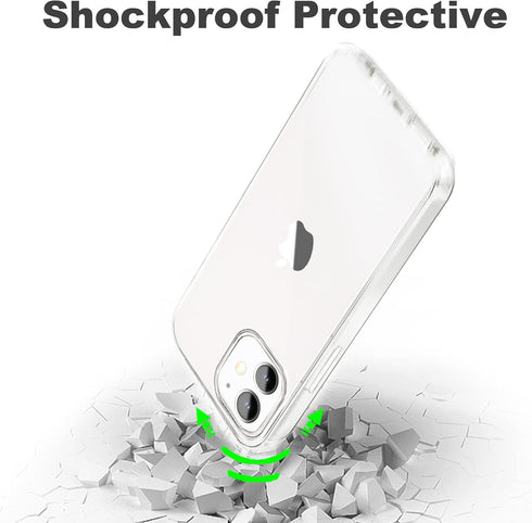 JJGoo iPhone 12 Mini Case, Soft Transparent Shockproof Protective Slim Thin Bumper Phone Cover, Clear