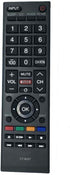 New Remote Control CT-8037 for Toshiba LED Smart HDTV - Compatible with 40L3400, 50L3400, 58L5400, 65L5400 Models