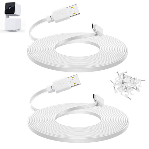 Smays 10 ft Cable for WYZE Cam Pan v3 Camera, Long Micro