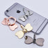 Cavdycidy Metal Butterfly Ring Holder for Cell Phone - Finger Ring Stability Holder Back Stand Car Mount Hook Kickstand