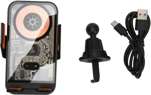 Car Charger, 15W Auto Clamping Charger Mount, 360° Rotatable Phone Mount for Car Vent, Anti Mistake Touch, for iPhone