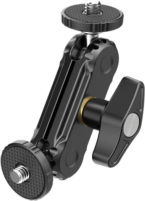 ULANZI Magic Arm with Double Ballhead 1/4" Screw, Compatible with Universal Monitor Mount for Camera Accessories