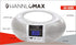 HANNLOMAX HX-506R Portable AM/FM Radio, Bluetooth, USB/SD Slot, Aux-in, AC/DC Dual Power Source (White)