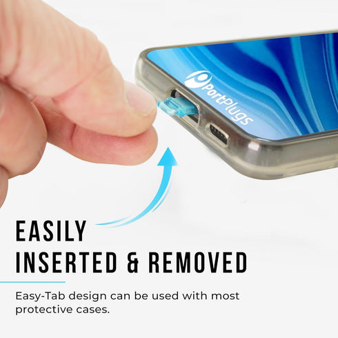 USB-C Plugs 10-Pack, Easy-Grip Design, Compatible with Samsung Galaxy S24-S20, iPhone 15, MacBook, Pixel, Blue