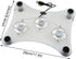 ThreeH USB Fan Laptop Cooling Pad with 3 Fans & Blue LED Lights for Laptop PS3/PS4/PS Slim H-UF01