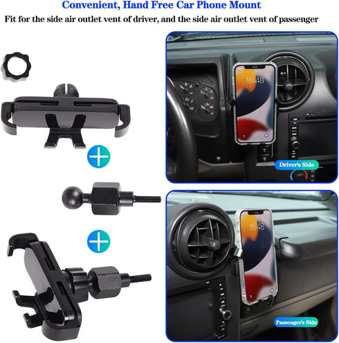 Cell Phone Holder Car Cradle for Hummer H2 2003-2007 - Dashboard Mount, Retractable Straight Phone Stand, 1PCS
