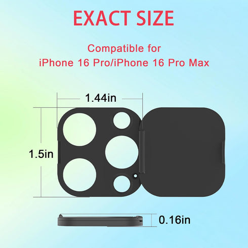 EYSOFT 16 16 Black-2 Pack Phone Camera Lens Cover Compatible for Phone Pro/ Pro Max,Camera Lens Protector to Protect