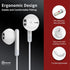 Wired Earbuds with Microphone, Wired Earphones in Ear Headphones HiFi Stereo, Powerful Bass and Crystal Clear Audio, Compatible with iPhone, iPad, Android, Computer Most with 3.5mm Jack