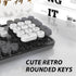 Wireless Keyboard Mouse Combo, 104 Keys Cute Wireless Keyboard with Number Pad for Windows, Grey