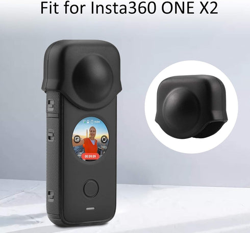 214 Lens Cap, Compact Silicone Durable Detachable Protective Cover for Insta360 ONE X2 Camera, Antislip, Dropproof,