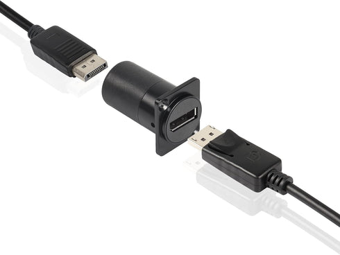 QIANRENON DP1.4 Panel Mount Connector 8k@60hz Displayport Female to Female Coupler for HD Digital Audio/Video