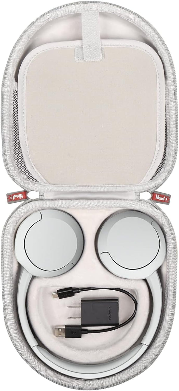 Mchoi Hard Case for Sony WH-CH520/510/JBL Tune 510BT/500BT Headphones, Waterproof Shockproof Travel Case (Gray)