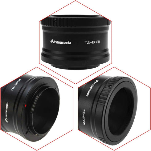 Astromania Canon EOS-M T2 Mount Lens Adapter - for Canon EOS-M Camera System Telescope/Spotting Scope Accessories