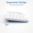 OMOTON Bluetooth Keyboard and Mouse Combo for Mac, Wireless Multi-Device Keyboard with Numeric Keypad (White)