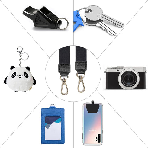 SHANSHUI Universal Phone Lanyard, Neck Strap and Wrist Tether Key Chain Holder for All Smartphones - Black