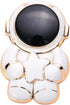 White Phone Grip Handle, Cute 3D Plating Astronaut Hidden Phone Stand, Foldable Retro Tablet Ring Stand for All Phones