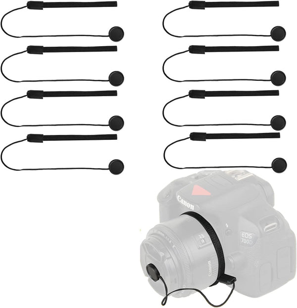 Acuvar Camera Lens Cap Keeper, Lens Cap Holder to Prevent Loss for DSLR SLR Camera, 8 Pack