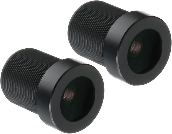 uxcell 6mm CCTV Camera Lens 5MP F2.0 FPV Wide Angle Security Lens M12 Threaded Dia for IP Camera Panoramic, Black 2Pcs