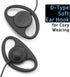 2X D-Style Earpiece Headset Mic PTT for Motorola Talkabout 2 Way Radio T100 T200 T210 T260 T270 (2.5mm Plug)