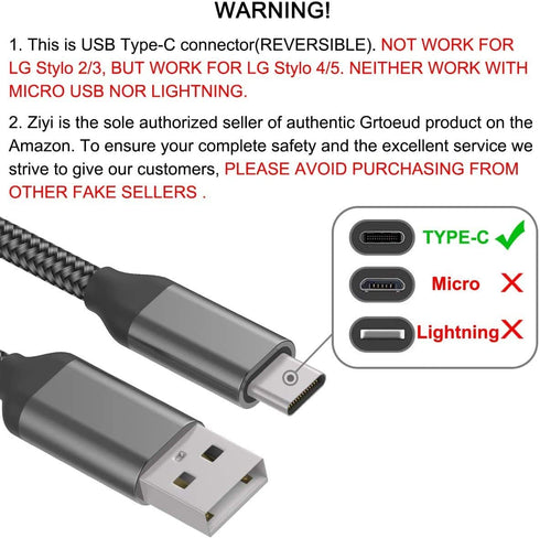 10FT USB C Cable for iPhone 15, iPad Pro, Fast Charging Nylon Cord for Samsung Galaxy S24, Note 20, Google Pixel & More.