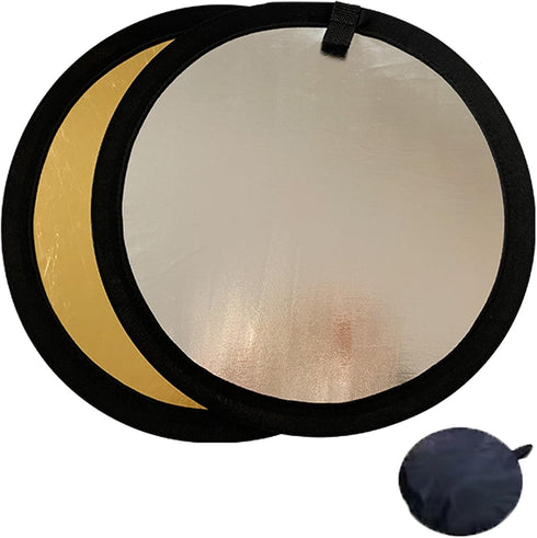 MEIYIFANG 2 in 1 Lighting Reflectors Portable Collapsible Round Light Reflector Water-Resistant Photography