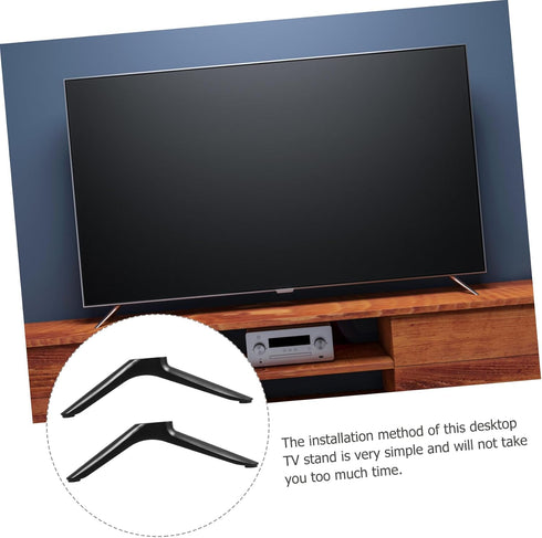 JEWEDECO 2pcs Tv Support Stand with Sturdy Base Height Television Holder Design for LCD Led Easy to Install
