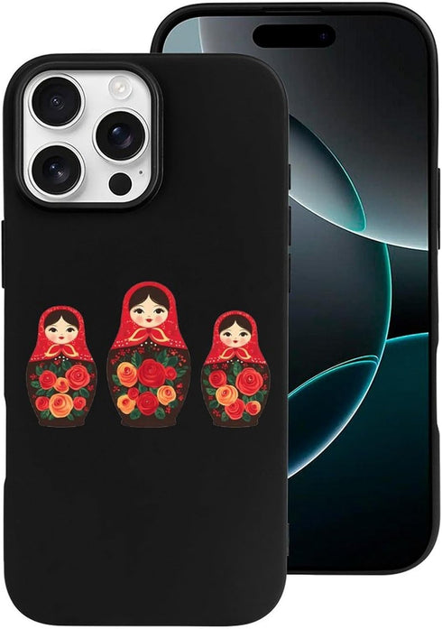 Generic 16 16 16 16 16 Russian Nesting Dolls Funny Case Compatible with iPhone Plus Pro Pro Max E Slim Phone Cover