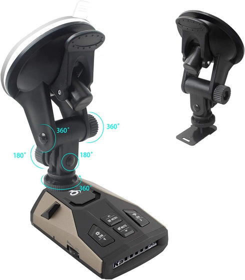 Suction Radar Detector Mount - Windshield & Dashboard Holder for Cobra Radar Detectors RAD 450, ESD-6100, and More