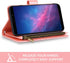 Asuwish Cloud Mobile Stratus C7 Wallet Case with Flower Design, Tempered Glass Protector, and Card Holder - Rose Gold.