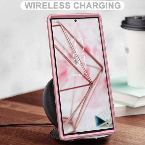 WeLoveCase Galaxy Note 20 Ultra Case, 3 in 1 Heavy Duty Protection, Shockproof TPU Bumper Cover, Rose Gold
