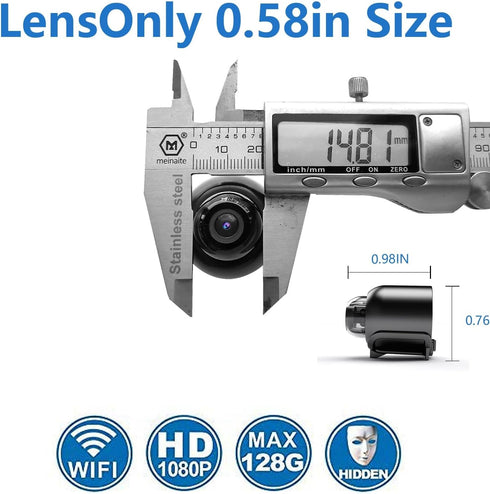 New Smallest Wireless WiFi Camera, HD1080P Security Camera, Portable Smart Home Baby Monitor with Video Recording Live