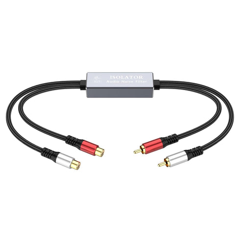 TEKERA RCA Ground Loop Isolator - Audio Filter with Dual Channel, Amplifier Noise