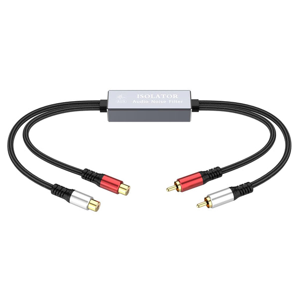 TEKERA RCA Ground Loop Isolator - Audio Filter with Dual Channel, Amplifier Noise