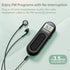FM Radio, Rechargeable Portable Pocket Transistor Radio with Best Reception, LCD Digital Tuning, Black