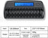 Mspalocell 12 1.2v Bay AA AAA Battery Charger with LCD Display Fast Charging for Rechargeable Batteries with Refresh
