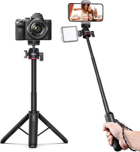 ULANZI MT-73 Extension Pole Tripod, Mini Selfie Stick for Webcam, Canon G7X Mark III, Sony ZV-1, A6400, A6600