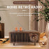 Retro Bluetooth Speaker, Vintage Radio Walnut Wood Rotary FM Radio, 20W Dual Speakers Stereo, U Disk/TF Card/Aux Music