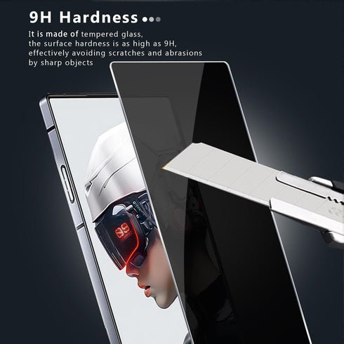 for Nubia Red Magic 9 Pro/Magic 9 Pro+ Privacy Screen Protector and Camera Lens Protector, Anti-Spy Flexible 9H Hardness