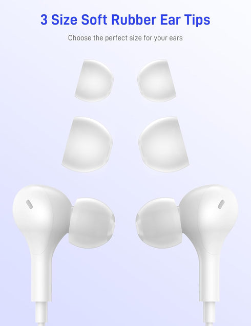 USB C Headphones for Apple iPhone 15 Plus, iPad, Google Pixel 8 8A, Samsung Galaxy S24 S23 S22 S21 Ultra Wired Earbuds