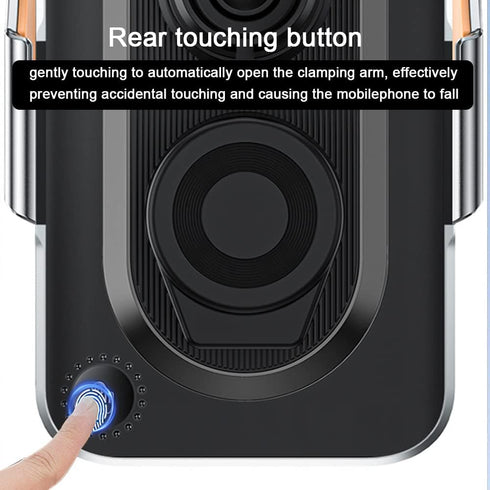 Wireless Car Charger Mobile Phone Holder, Fast Auto Clamping Bracket for 5.74in-6.49in Phones, Universal Dashboard Mount