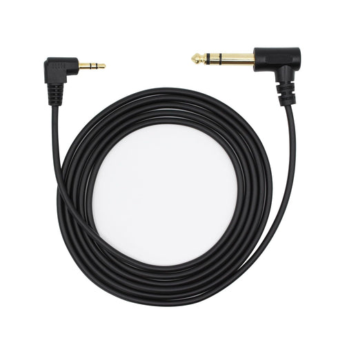 90 Degree 1/8 to 1/4 Stereo Audio Cable, Right Angle 3.5mm TRS Male to 6.35mm TRS Male Aux Cord for Guitar, Keyboard,