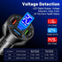 66W Multi Port Car Charger Adapter with Voltage Monitor, 4 USB QC3.0 Super Fast Charge Cigarette Lighter Charger