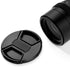3 Pack 43mm Lens Cap Bundle, Universal Snap-On Front Centre Pinch Cover Set with Microfiber Cloth for Canon Nikon Sony