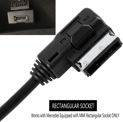 Bluetooth Car Kit for Mercedes-Benz, Media Interface AUX Wireless Adapter, Compatible with iPhone Android Smartphones