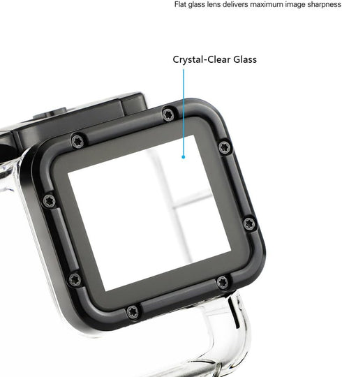 Side Open Skeleton Housing Case for GoPro Hero 5/6/7 Black Action Camera, Protective Lens Removal Not Needed